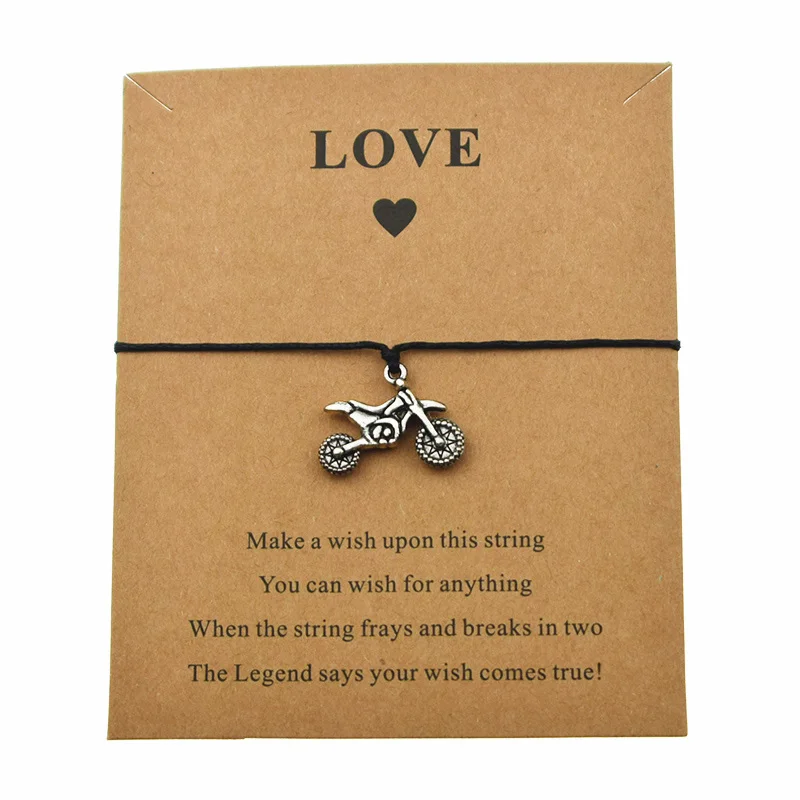 Новые спортивные панковские мотоциклетные Подвески Нежные браслеты для женщин и мужчин, любовные подарки, поздравительные открытки, ювелирные изделия