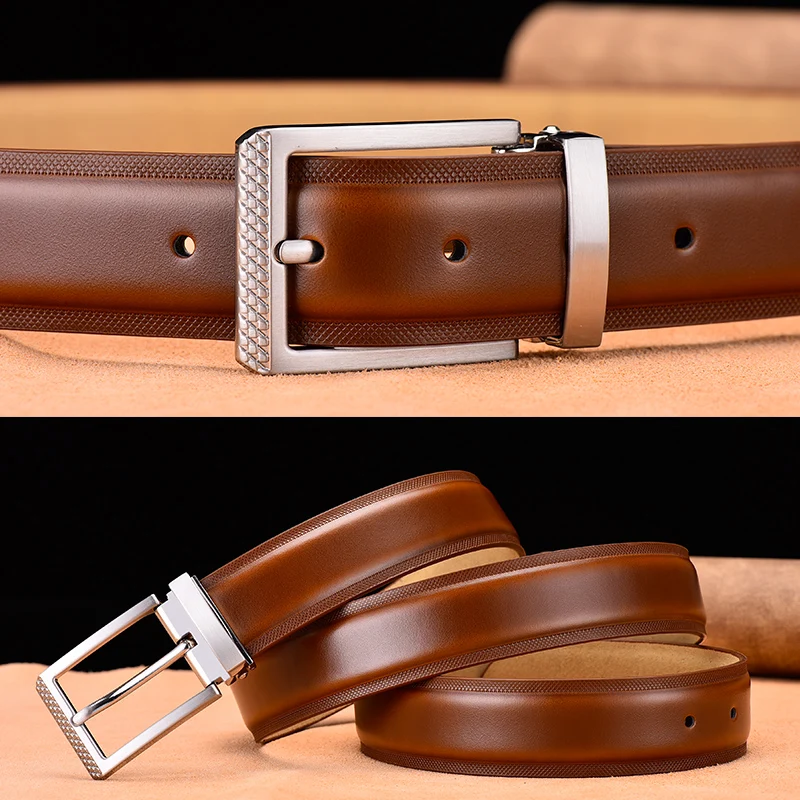 Classic Leather Belt Men High Quality Luxury Cowhide Waist Belt For Men belt Leather Genuine riemen voor mannen Dropshipping