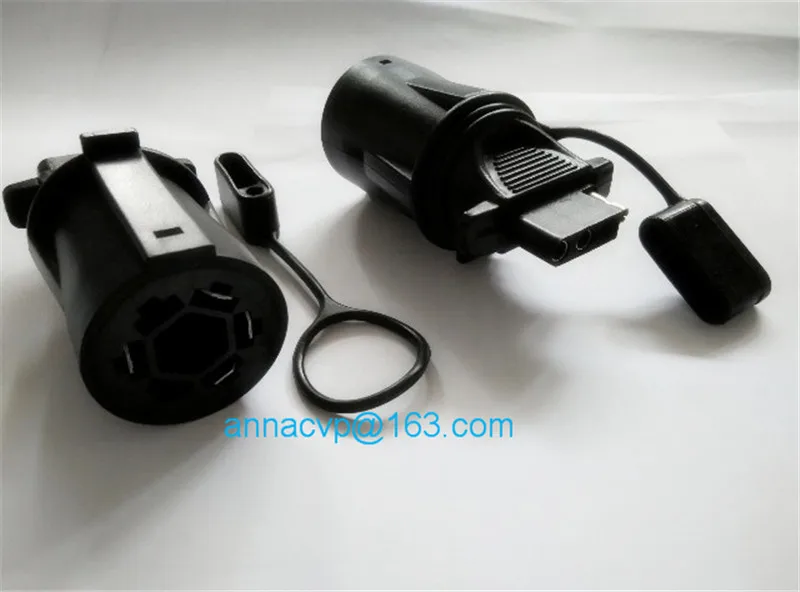 trailer plug adapter adaptor 7 way round RV blade style to 4 way flat adapter 1