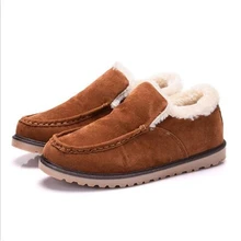 Зимние мужские теплые с мехом Зимние туфли мужские туфли на плоской подошве прогулочная обувь мужские кроссовки обувь