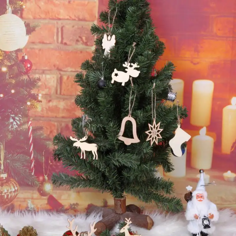 Рождественские украшения дома деревянный падающая звезда колокол подарок дерево знак для елки висячие украшения Рождественский домашний