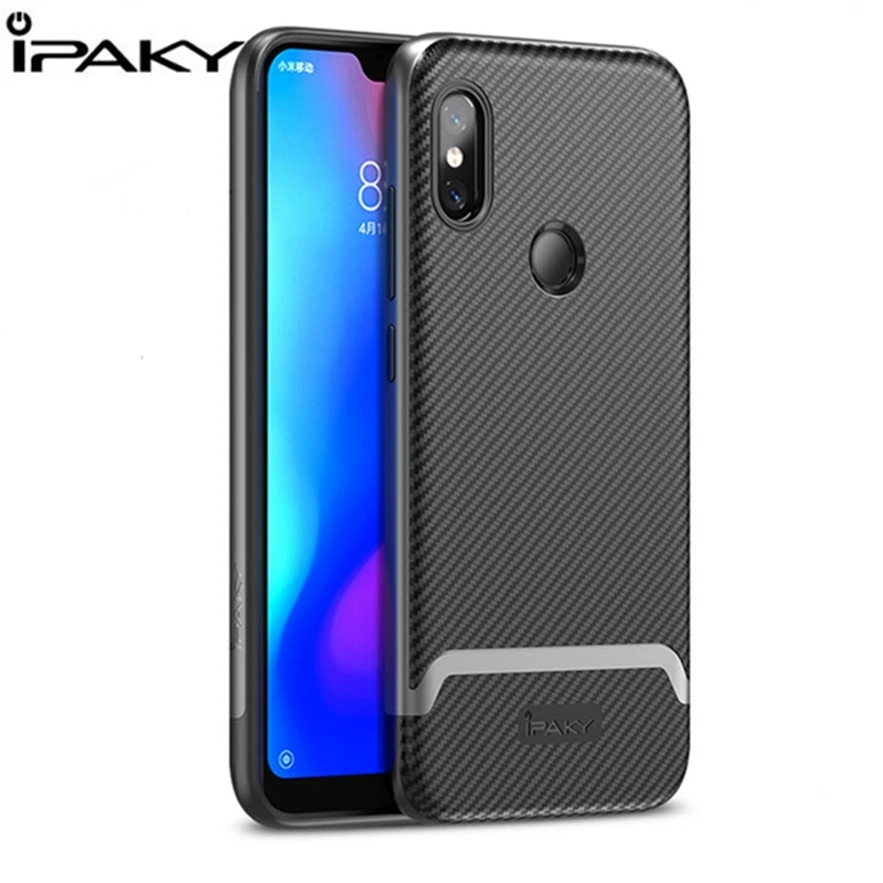 

IPAKY For Xiaomi Redmi Note 6 case cover note6 Global Version back cover silicone TPU + PC Hybrid case Redmi note 6 pro case