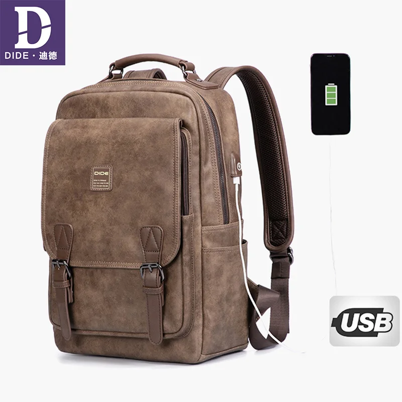 DIDE модный рюкзак для ноутбука с usb зарядкой школьный мальчиков подростков