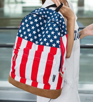 

stacy bag hot sale women printing backpack preppy style student school bag ladies travel backpack stripe US UK flag backpack