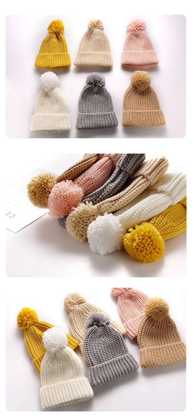 girls hat winter hats for girls winter hats for kids beanie hat pink kids hats girls boys pom pom hat (7)