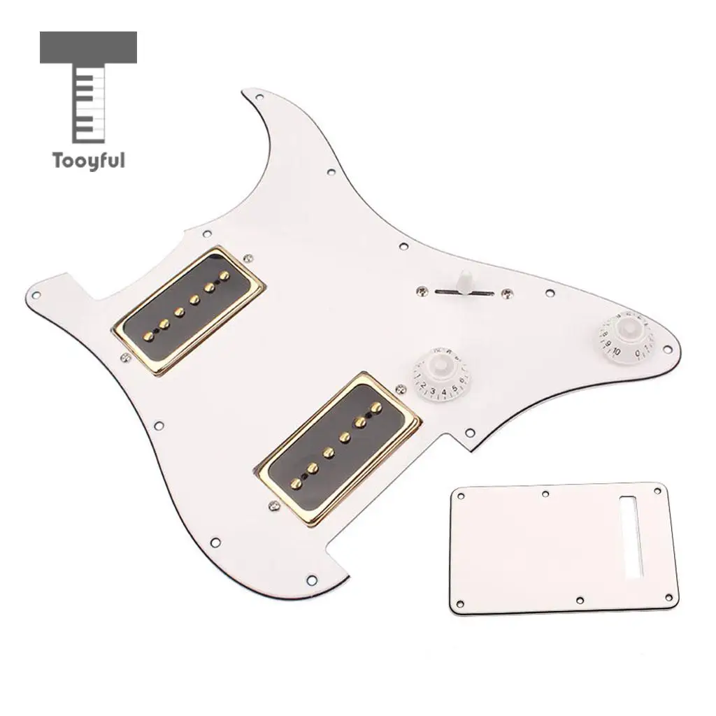 Tooyful 3PLY P90 загружен Pickguard HH Humbuckers Alnico V для ST электрогитара Strat запчасти