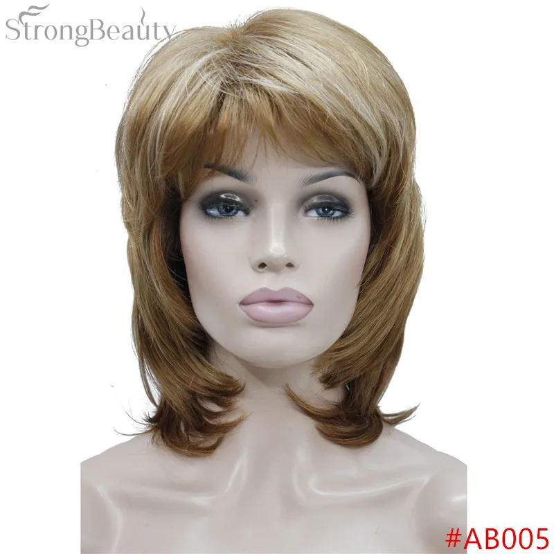 StrongBeauty парик из синтетического кружева спереди вьющиеся волосы боб термост