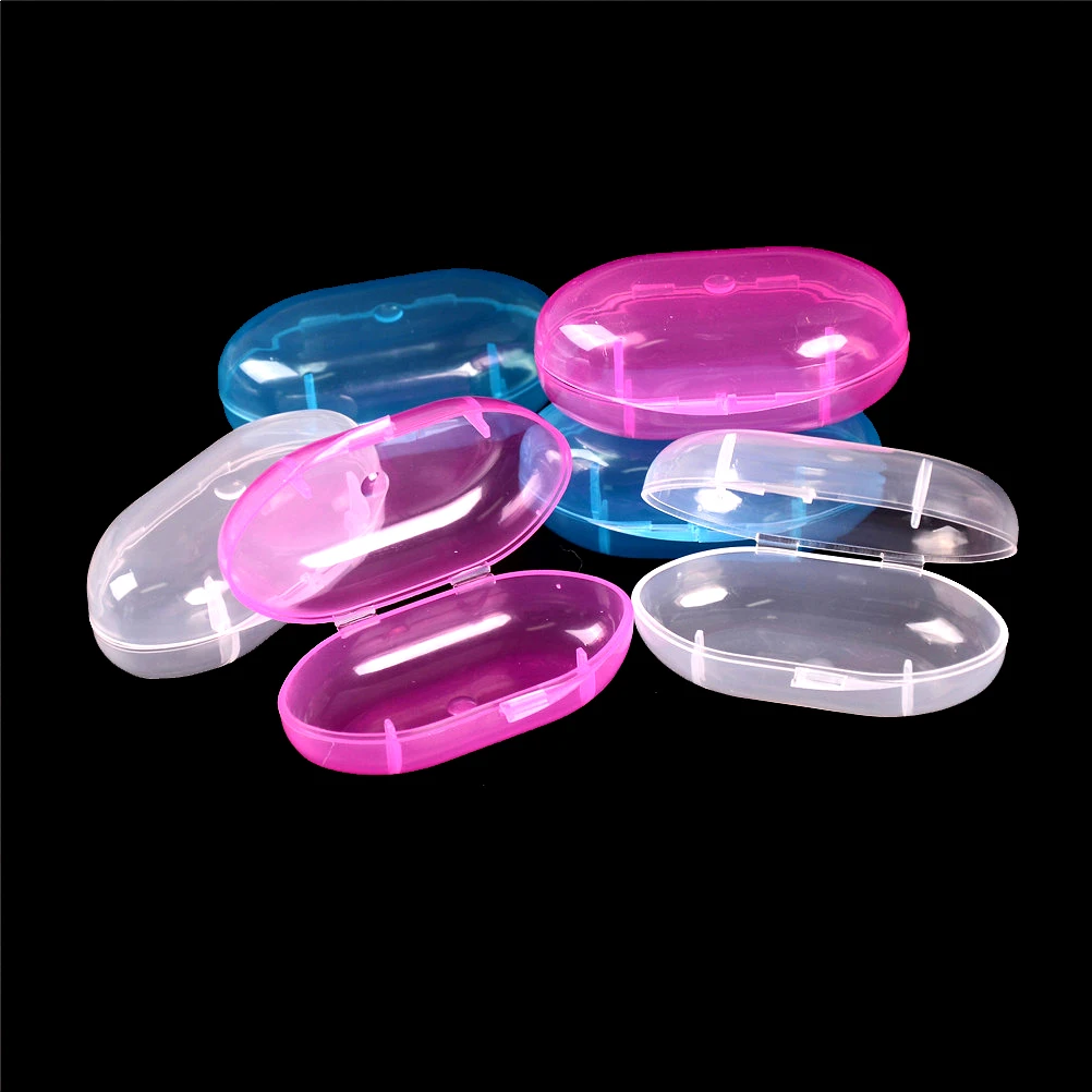 2PCS/set Clear Kids Infant Soft Silicone Finger Toothbrush Teeth Rubber Massager Brush Box