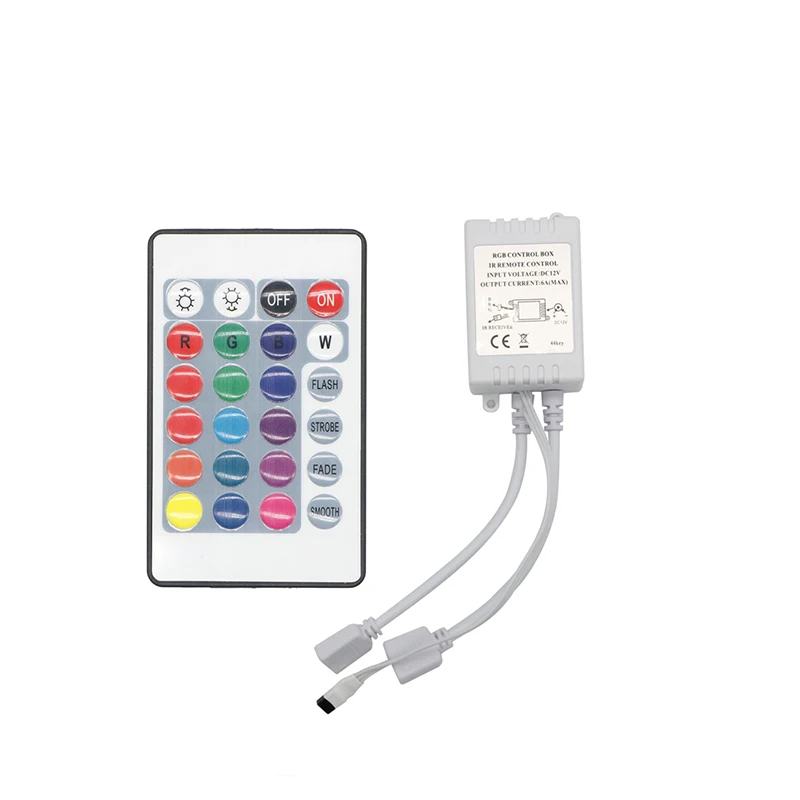 SZYOUMY RGB светодиодный контроллер 24/44-клавишным двойной Выход Порты и разъёмы разъемы DC12V 2 Порты диммер для 3528 5050 RGB светодиодный полосы светильник