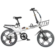 Высокое качество 16/20 дюймов 6 Скорость студент складного велосипеда bicicleta для мужчин и женщин велосипедов двойной дисковый тормоз Горный Дорожный велосипед для детей