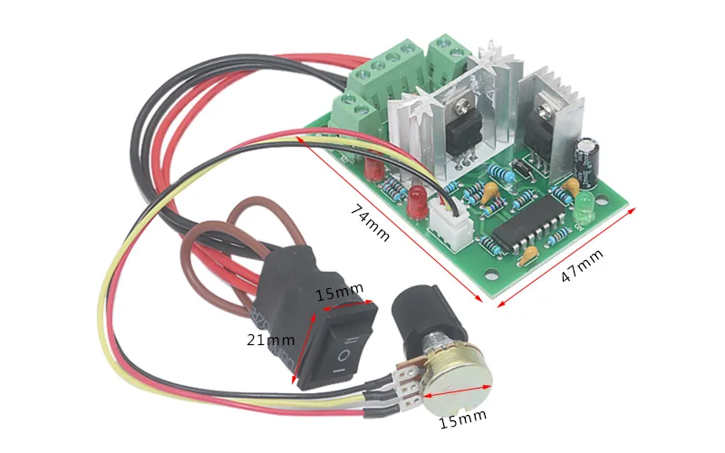 CCM2 10-30 в контроллер скорости двигателя постоянного тока Реверсивный переключатель 120 Вт ШИМ Регулируемый регулятор скорости двигателя
