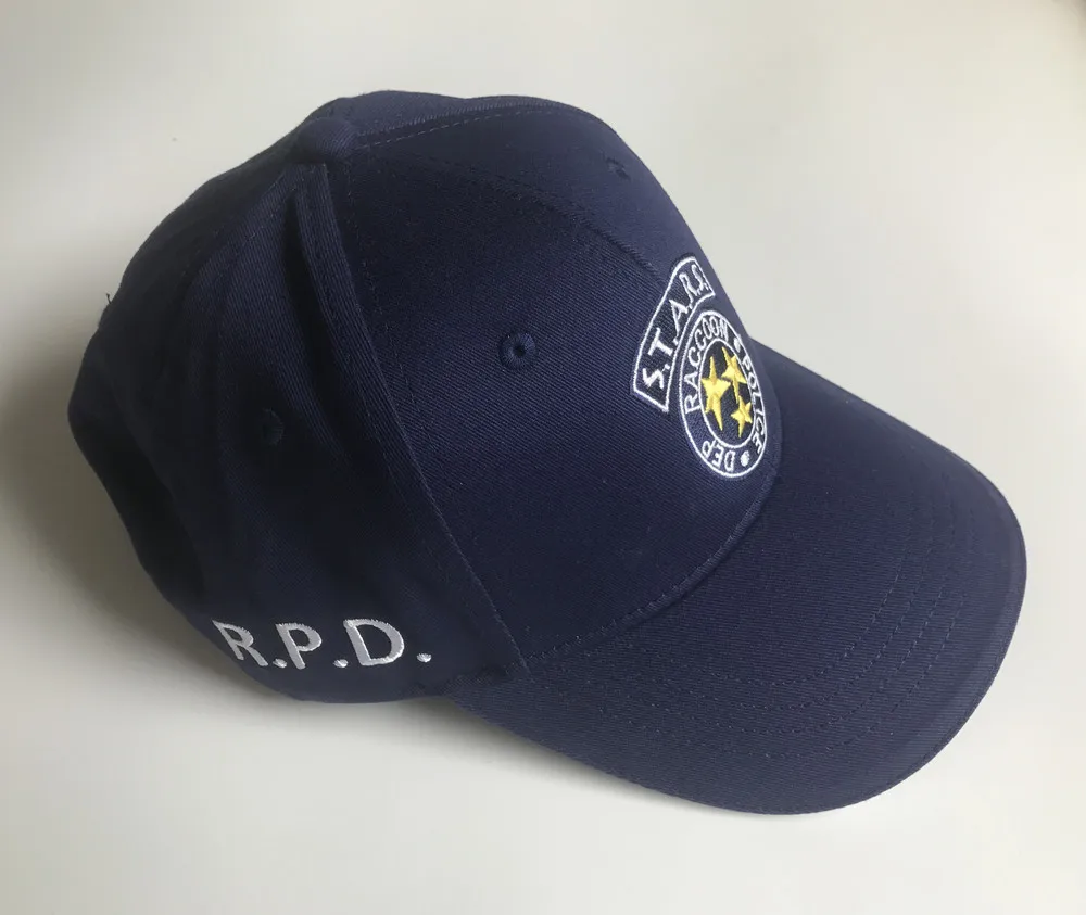 Biohazard STARS S.T.A.R.S. RPD логотип енота полиции DEP шапка с вышивкой темно-синий Косплей Бейсболка