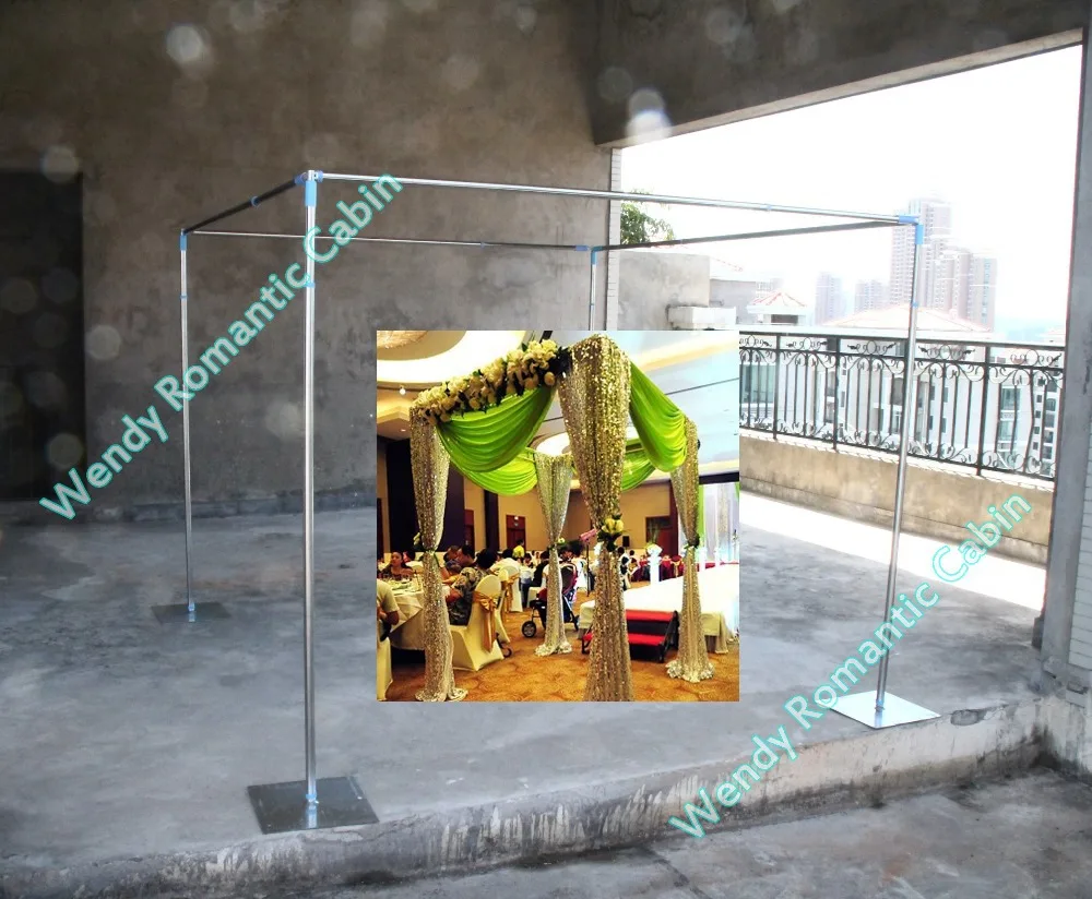 Wedding curtain adjustable stand telescopic rods 3m*3m*3m Wedding