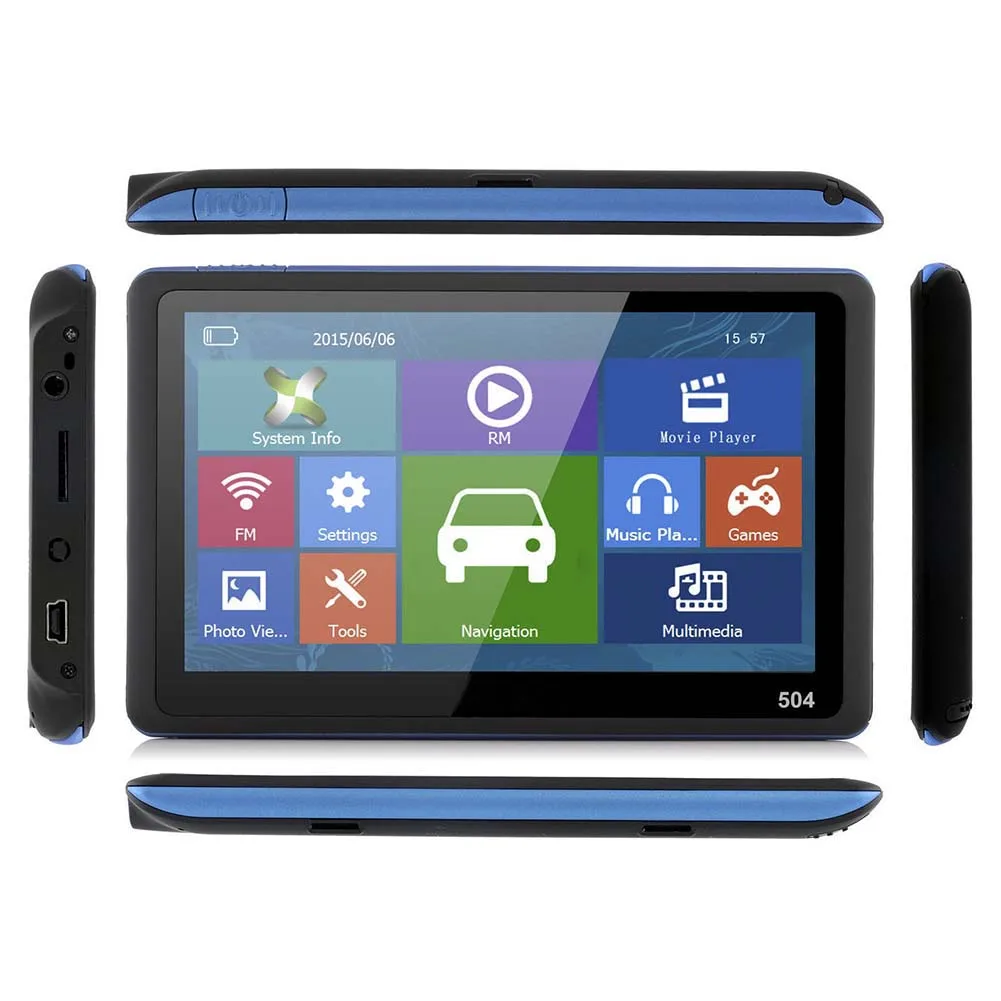  Neue 5 zoll GPS Navigation HD Display Navigator Mit Sonnenschirm Freies Karte für Auto Lkw Bus Taxi