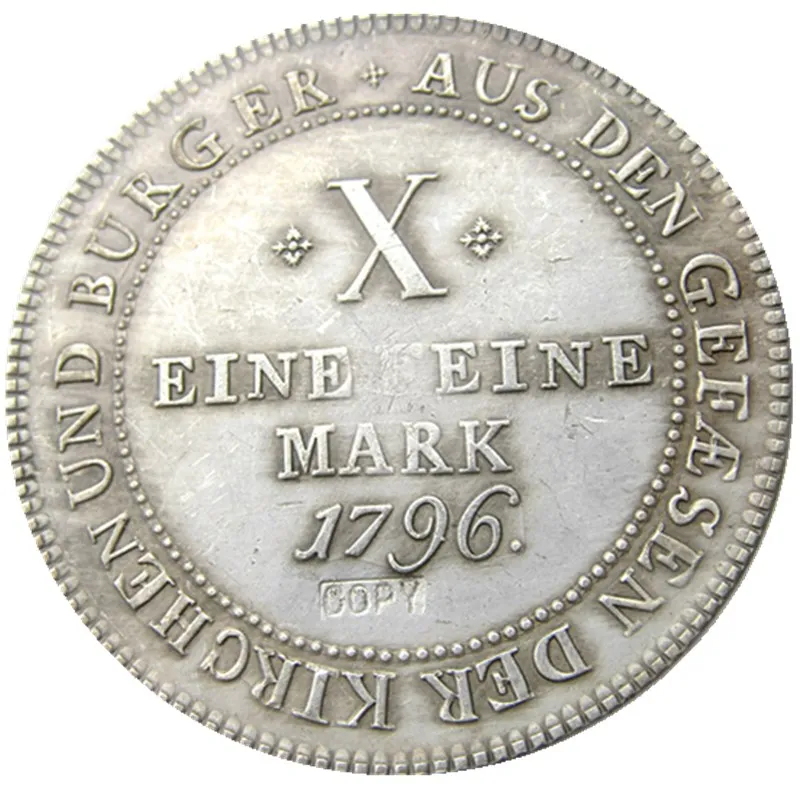 

Germany Frankfurt Taler 1796 HGBH Silver Plated Copy Coins