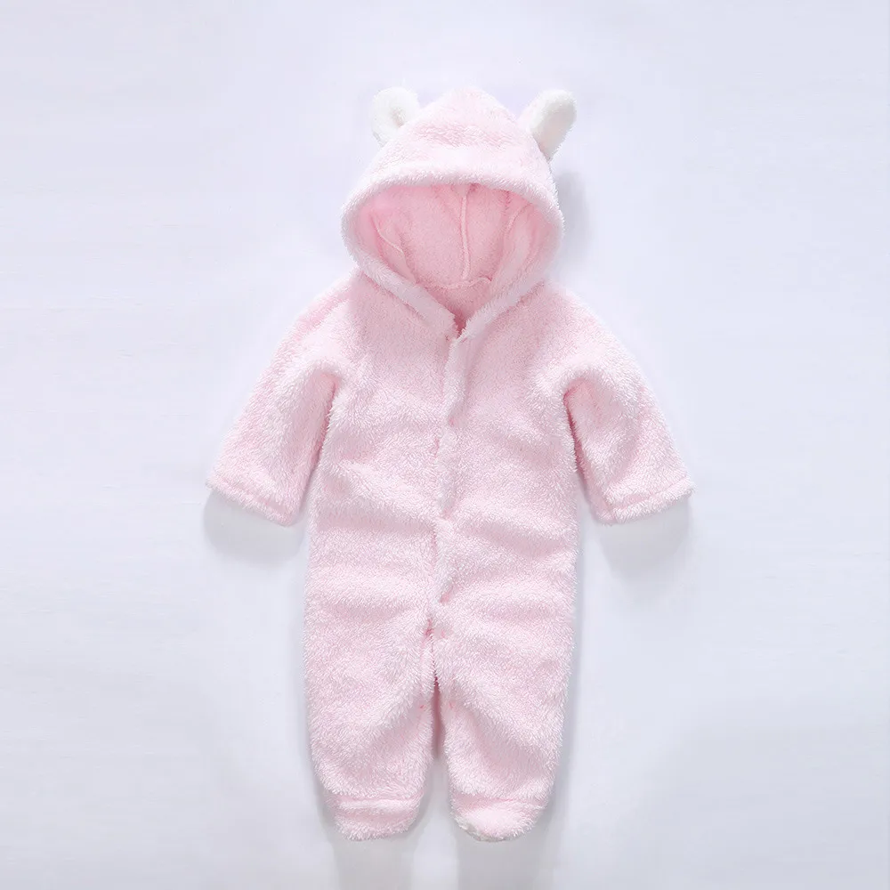 Muqgew для новорожденных Для маленьких мальчиков и девочек одежда с длинным рукавом, теплые, милые, миленькие в японском стиле с ушками на капюшоне, закрывающие лодыжки, для малышей комбинезон, roupas, infantis,# TX4