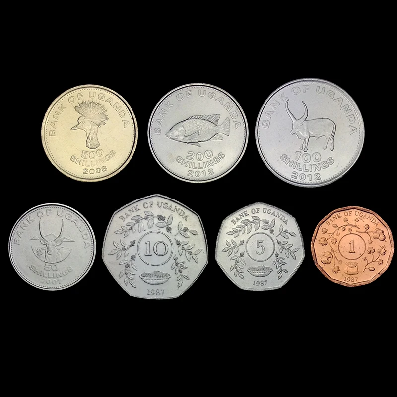 7 шт. Уганда монета оригинальной монеты не распространяются|coin|coins originalcoin coins |