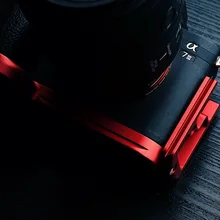 Red Quick Release L Plate / L Bracket for Sony A7M3 A7R3 A9 Hand Grip Holder