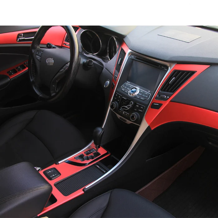 Us 26 99 25 Off Auto Interior Center Konsole Farbe Andern Carbon Faser Molding Aufkleber Decals Fur Hyundai Sonata 8 Th In Kfz Innenraum Aufkleber
