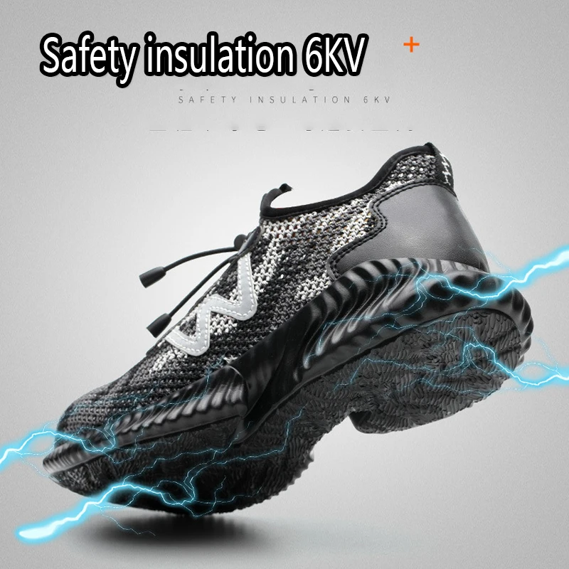 Outdoor Light Men And Women Work Shoes Steel Toe Anti-smashing anti Puncture Safety Shoes Summer Breathable Deodorant Boots