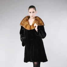 Большие размеры, обхват груди 102 см, модная женская Норковая одежда, благородное высококачественное пальто из натуральной норки, зимнее пальто, FPD114