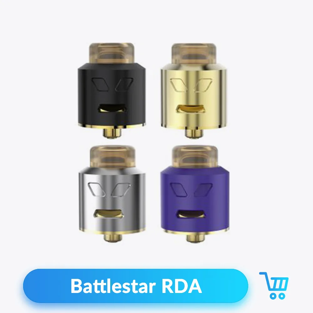 

Electronic Cigarette Smoant Battlestar RDA 24mm Diameter Square Design Coil Hole Box Mod Atomizer DIY Vape Tank