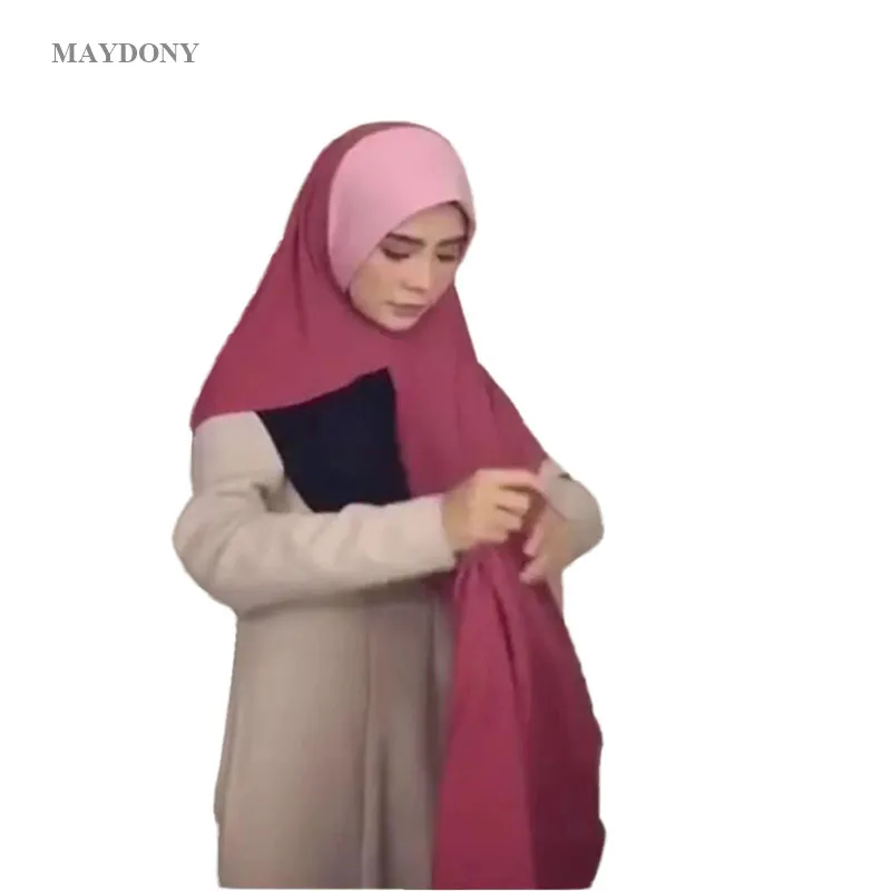 TJ79 модная шифоновая мусульманская легкая одежда хиджаб оголовье пашминовый мусульманский платок
