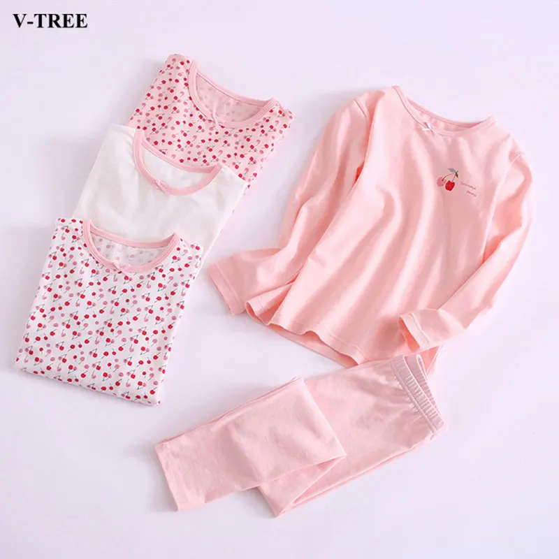 

Autumn Winter Girl Pajamas Sets Children Underwear Cotton Sleepwear For Girls Pyjamas 2-12T Teen Nightwear