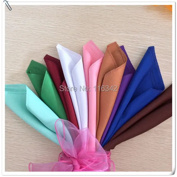 

Factory Price !! Factory Price !!! 150pcs 50cm*50cm polyester table linen/restaurant table napkins Many colors Free Shipping