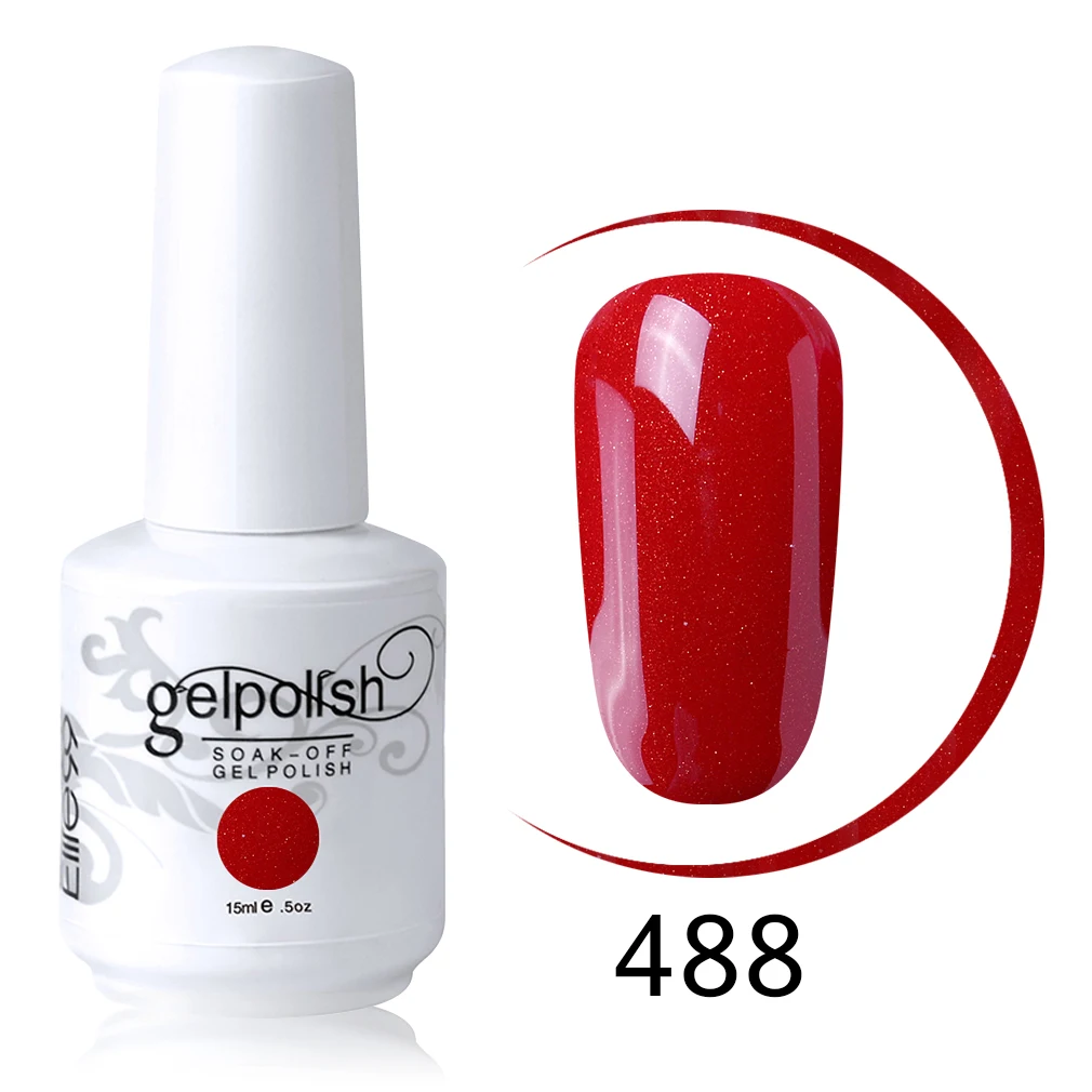 Elite99 15 мл цвет Красного Вина Гель-лак долговечный Гель-лак для ногтей замачиваемый УФ светодиодный гель-лаки DIY Дизайн ногтей Гель-лак - Цвет: 488