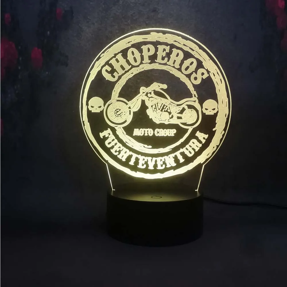 Хорошие новости новый продукт мотоцикл Знак Логотип 3D ночник Распродажа игра