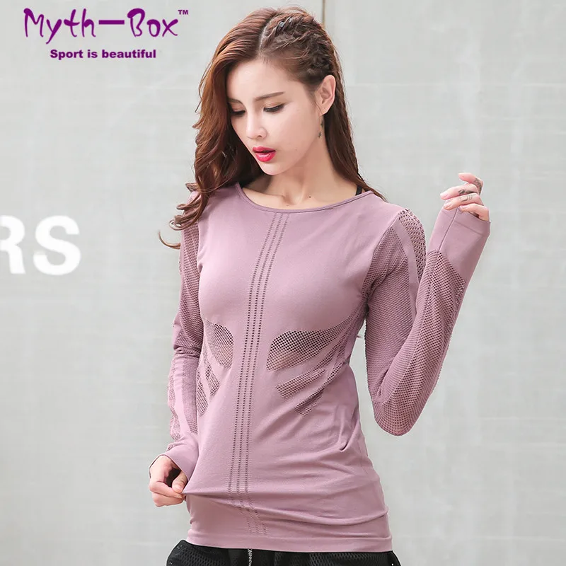 

Women Yoga Shirts Slim Running Shirt Solid Fitness Long Sleeve Hollow Out Sportwear T-shirt Training Tee Tops Gym Workout Blouse