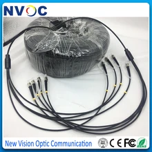 4 ядра OM3-300, 4,0 мм, 1000 м, черный LSZH Куртка, ST/UPC-ST UPC бронированный грызунов волоконный патч-корд кабель, LC FC SC бронированный волоконный джемпер