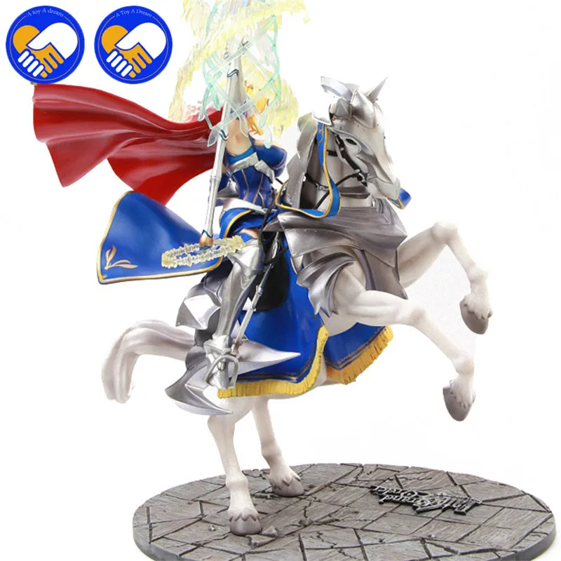 Аниме FGO Fate/Ночной меч Lancer Altria Pendragon Saber. Abyss kurodragon Excalibur Белая лошадь фигурка рыцаря