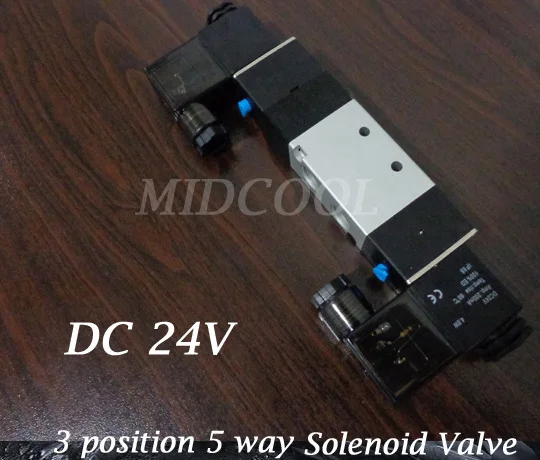 Solenoide valvula 4V330-10 Boutique Solenoid Pneumatic Valve 24V DC 5 way solenoid magnetic valve Double Coil | Обустройство дома