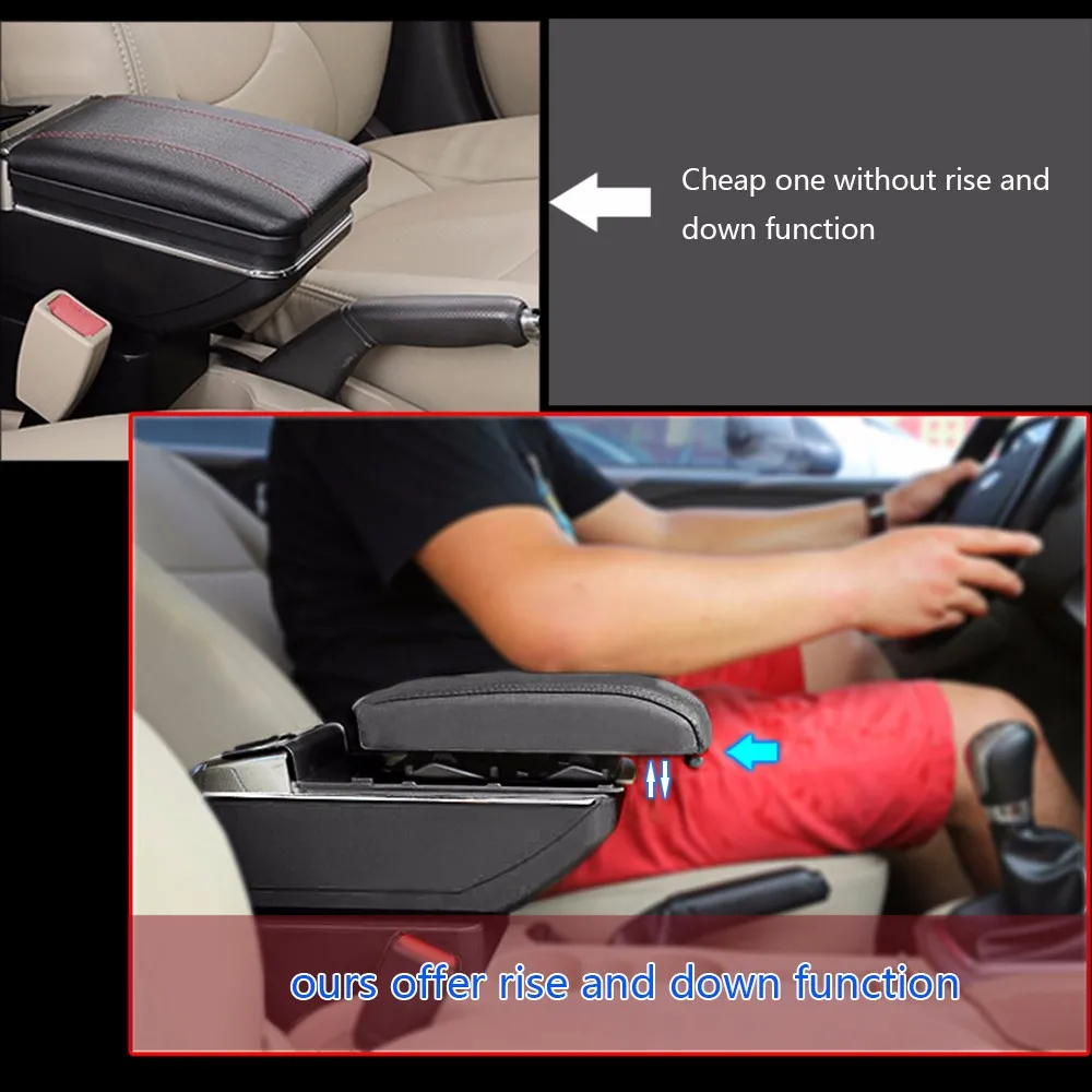 Подлокотник коробка для hyundai Accent 2006-2011 центральная консоль держатель стакана, пепельница с функцией подъема и вниз