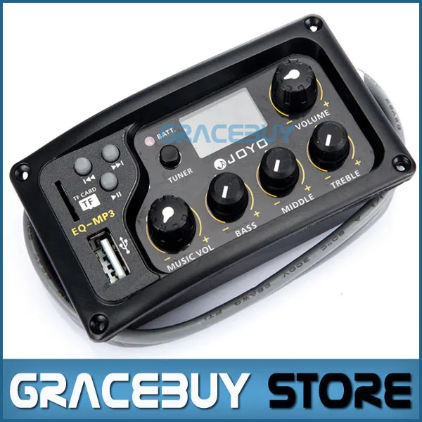 JOYO EQ MP3 Acoustic Guitar MP3 Equalizer Music Volume Bass Middle Treble Presence 3 Band Captador