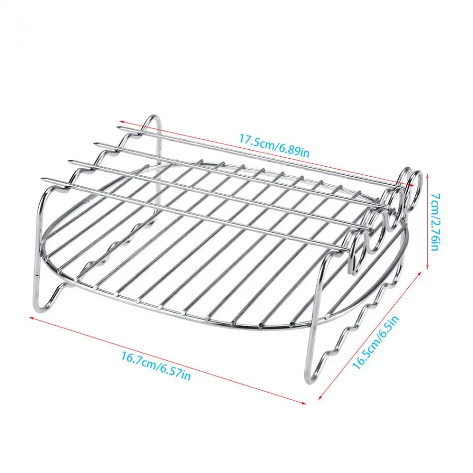 Бытовая Замена барбекю полка Двухуровневая шампуры противень для фритюрницы воздуха