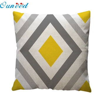 

Yellow gray Printing Pillow Case Pattern Waist cotton line Pillowcase Pillow Bedroom Living Room Cusion Pillowcases 1N2