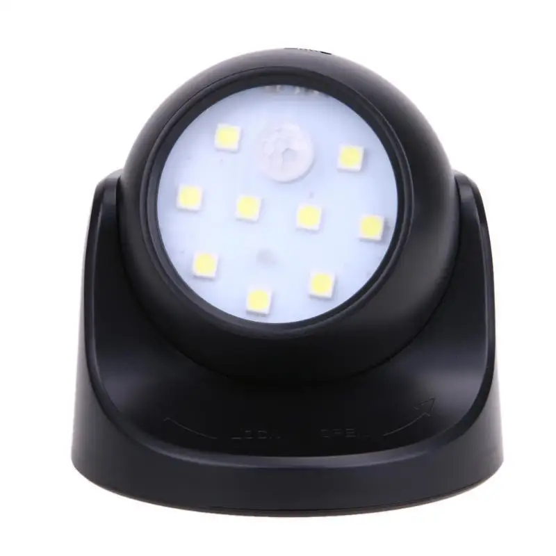 Датчик движения 360 Degress ночник 9 Светодиодный светильник с активированным движения Беспроводной датчик света для дома наружной стены в комнате освещения - Испускаемый цвет: Black
