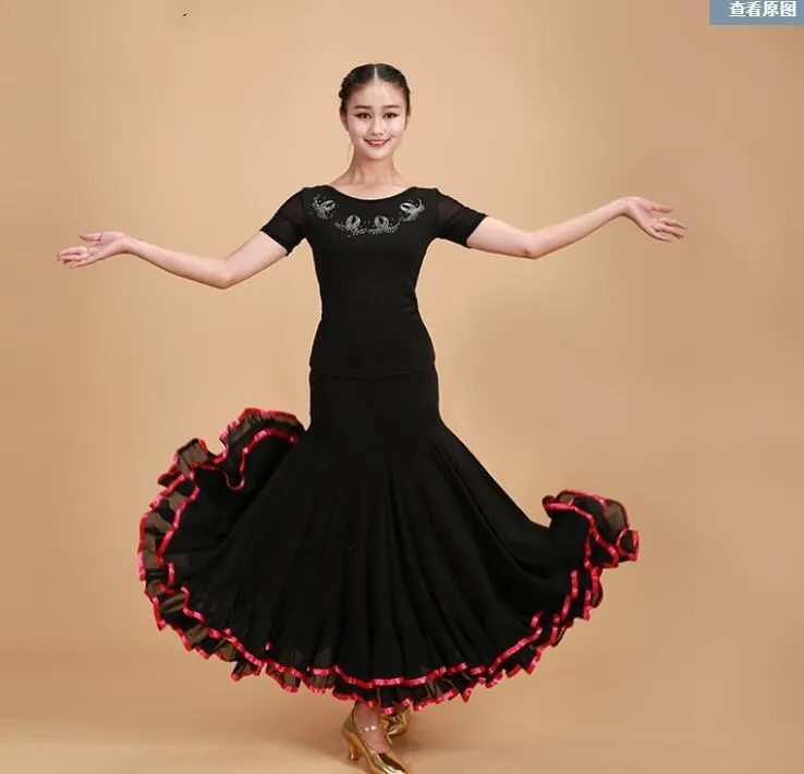 

New Lady Ballroom Dancing costumes Modern Dance Competition Costume women Waltz Tango Foxtrot Quickstep clothing S-2XL