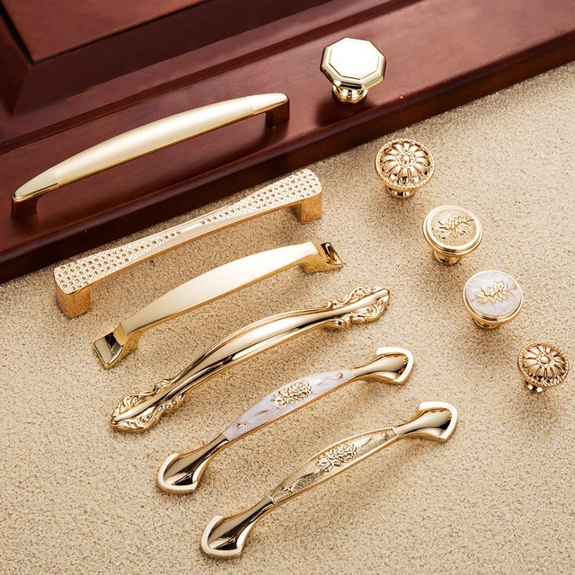Best Price 5pcs Gold Door Handles Noble Drawer Pulls Kitchen Cabinet Knobs and Handles Fittings for Furniture Handles Hardware Accessories Best Price 5pcs Gold Door Handles Noble Drawer Pulls Kitchen Cabinet Knobs and Handles Fittings for Furniture Handles Hardware Accessories
