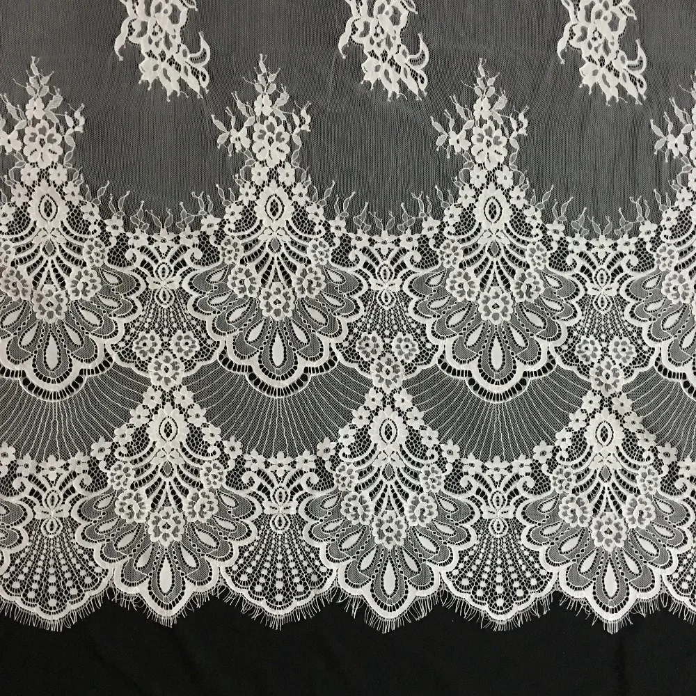 White Cotton Embroidery Eyelet Lace Trim Wholesale Lot Lily 1.5/" off-White