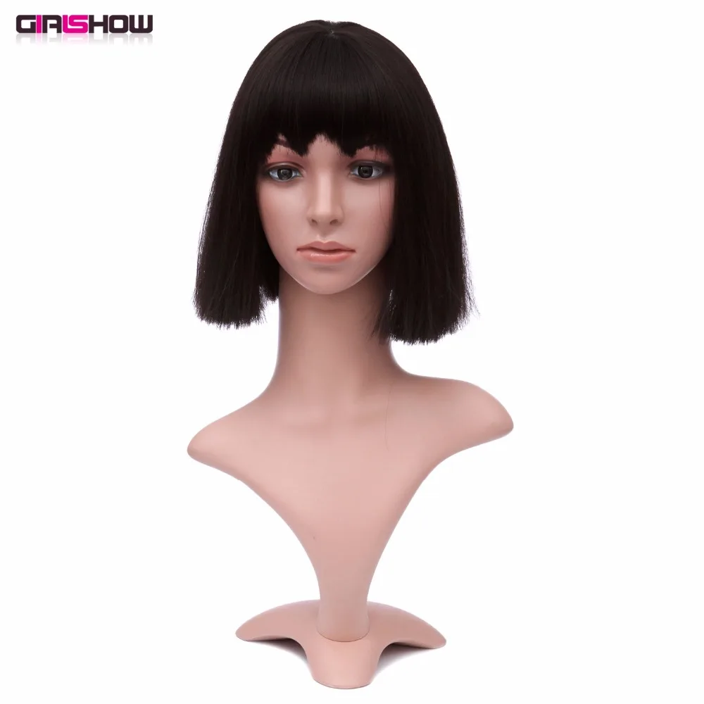 Girlshow Shoulder Long Bob Style Synthetic Wig Hairpiece With Choppy