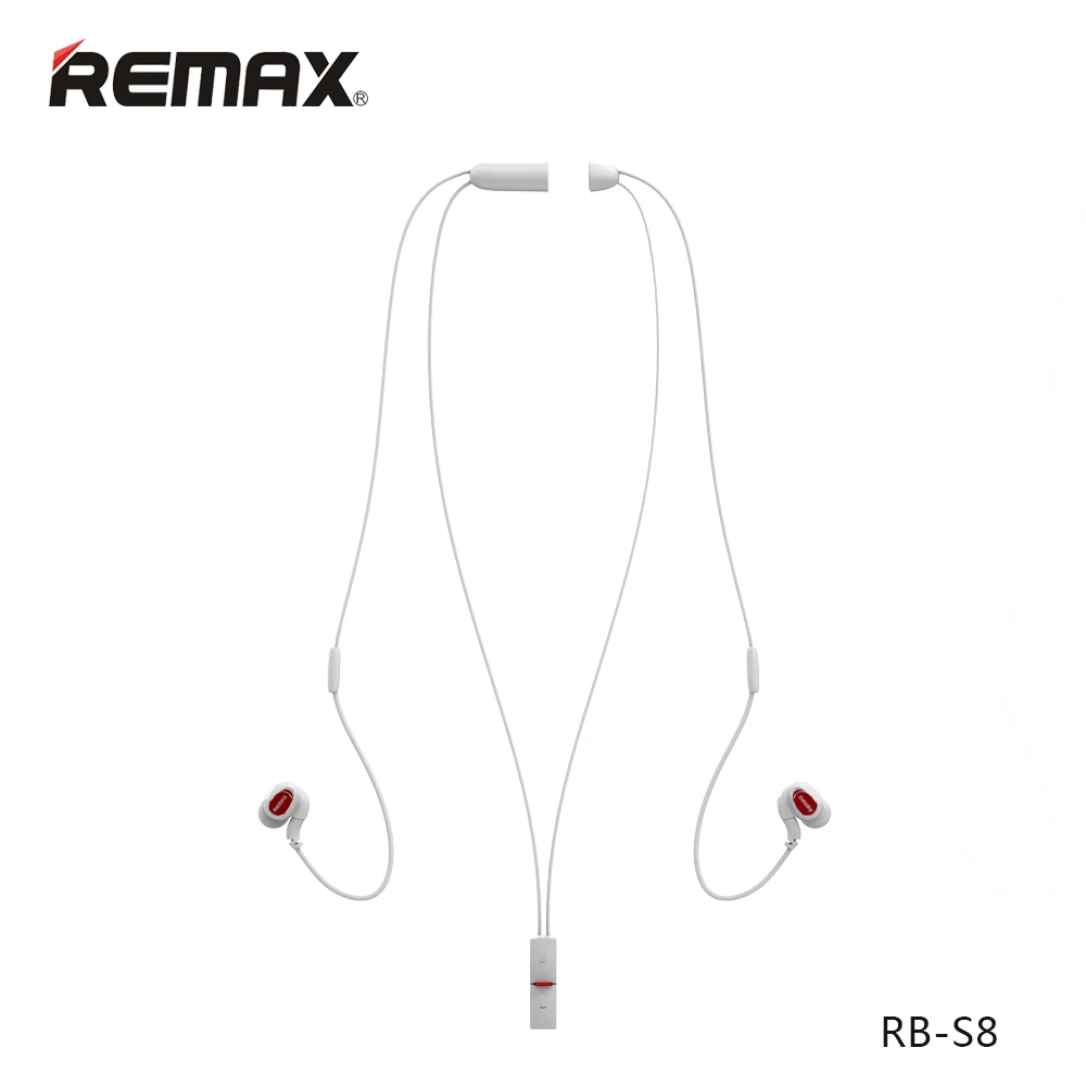 

Bluetooth Headphones neckband sport earhones bluetooth v4.1 REMAX RB-S8 sports wireless headset magnet for xiaomi MP3 dj