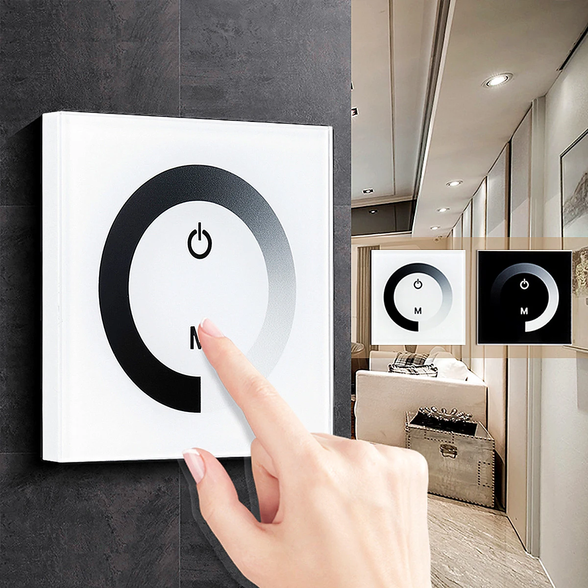 Светодио дный светодиодный контроллер Pannel Smart swсветодио дный itch led Dimmer Touch. 12 В-24 В один Цвет светодио дный Touch. Переключатель панели