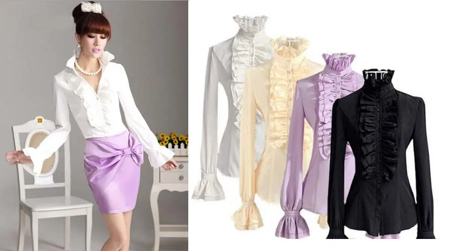 victorian style ruffle blouse