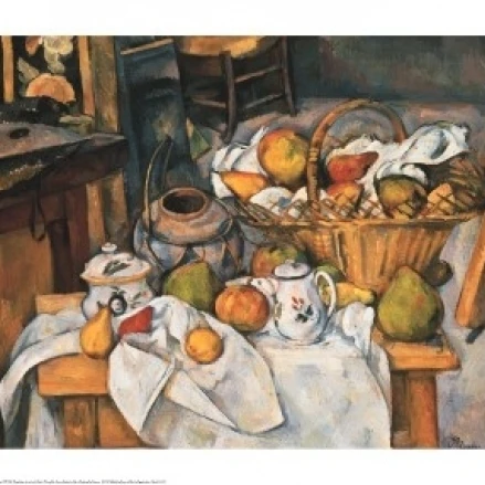 Still Life with Fruit Basket  1880-1890 Poster Print by Paul Cezanne (30 x 24)