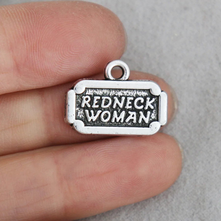 RAINXTAR винтажные амулеты из сплава с надписью Redneck женские ювелирные амулеты 50 шт 15*20 мм AAC615