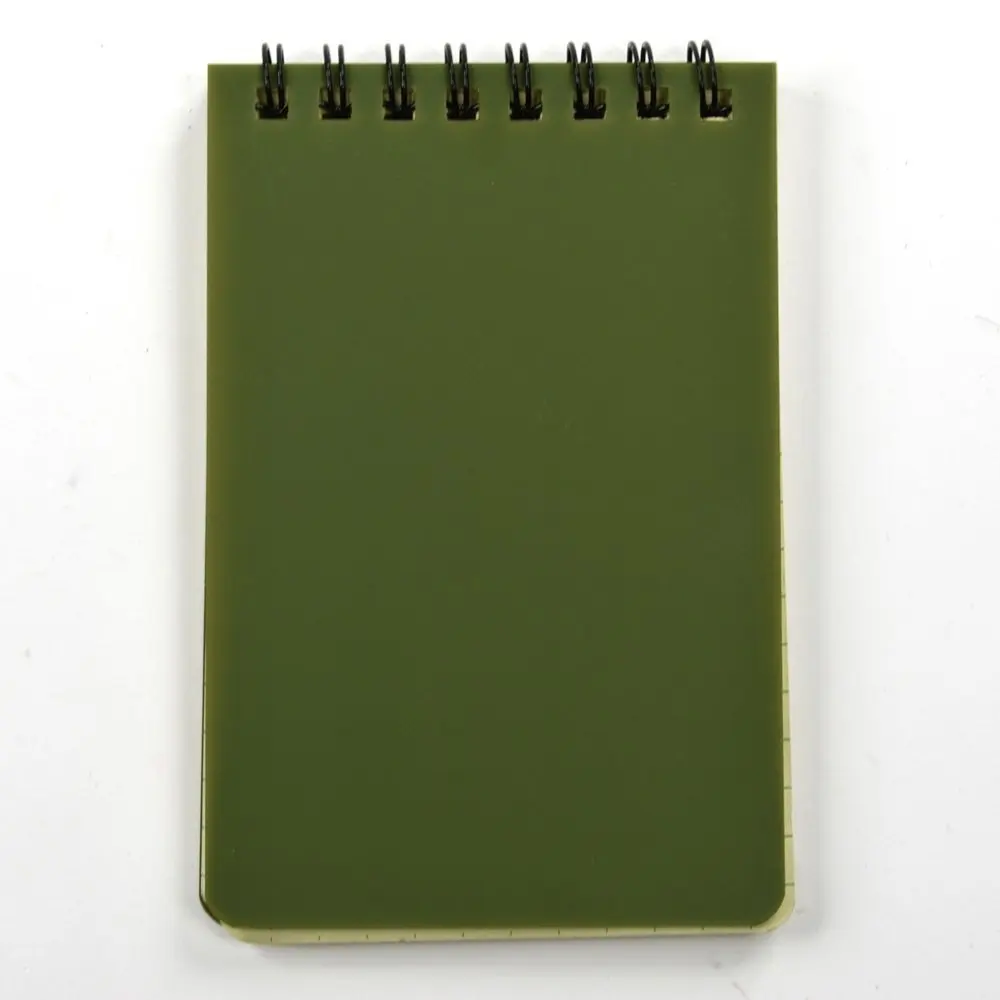 Лидер продаж! 3 3x5 ''зеленая тактическая записная книжка, всепогодная, всепогодная, водонепроницаемая бумага для записей в дождь